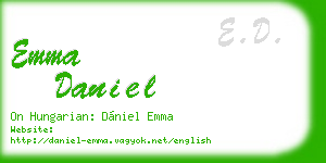 emma daniel business card